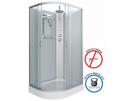 Душевая кабина Niagara Classic NG-3312-14RBKT 120x80 с низким поддоном, матовым стеклом 33121423RBKT - фото 2