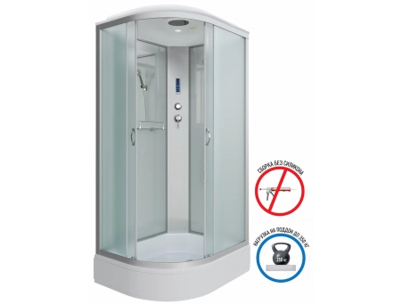 Душевая кабина Niagara Classic NG-33084-14RP 100x80 со средним поддоном, матовым стеклом 330844RP - фото 2