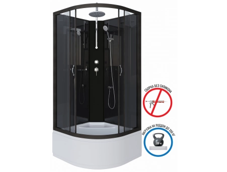 Душевая кабина Niagara Classic NG-6508-14BKT 90x90 с высоким поддоном, тонированным стеклом 65081434BKT - фото 2