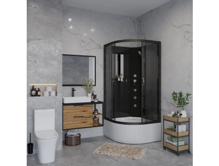 Душевая кабина Niagara Classic NG-6508-14BKG 90x90 с высоким поддоном, тонированным стеклом 65081434BKG - фото 3