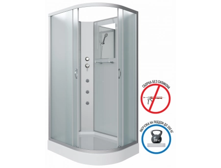 Душевая кабина Niagara Classic NG-3312-14LBKG 120x80 с низким поддоном, матовым стеклом 33121423LBKG - фото 2