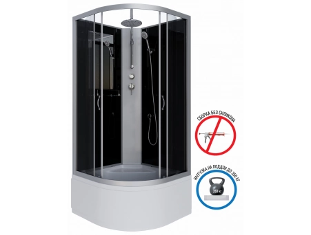 Душевая кабина Niagara Classic NG-2507-14BKT 80x80 с высоким поддоном, тонированным стеклом 25071434BKT - фото 2
