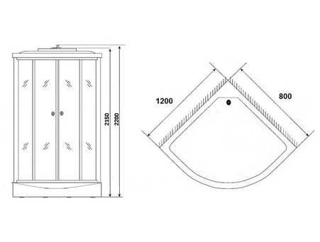 Душевая кабина Niagara Ultra NG-1903-01L 120x80 с низким поддоном, тонированным стеклом 19030134L - фото 3
