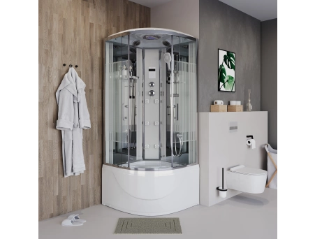 Душевая кабина Niagara Ultra NG-708-01 90x90 с высоким поддоном, прозрачным стеклом с рисунком 7080164 - фото 2