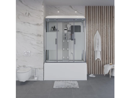 Душевая кабина Niagara Ultra NG-3150-01 150x70 с высоким поддоном, комбинированным стеклом (прозрачным, матовым) 31500164 - фото 2