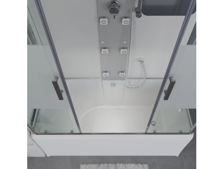 Душевая кабина Niagara Ultra NG-3150-01 150x70 с высоким поддоном, комбинированным стеклом (прозрачным, матовым) 31500164 - фото 4