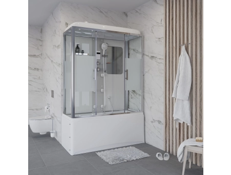 Душевая кабина Niagara Ultra NG-3150-01 150x70 с высоким поддоном, комбинированным стеклом (прозрачным, матовым) 31500164 - фото 3