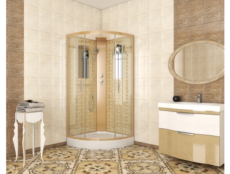 Душевая кабина Niagara Luxe NG-7715GBK 90x90 с низким поддоном, прозрачным стеклом 7715GBK - фото 2