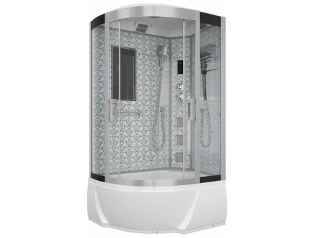 Душевая кабина Niagara Luxe NG-7712WR 80x120 с высоким поддоном, прозрачным стеклом 7712WR