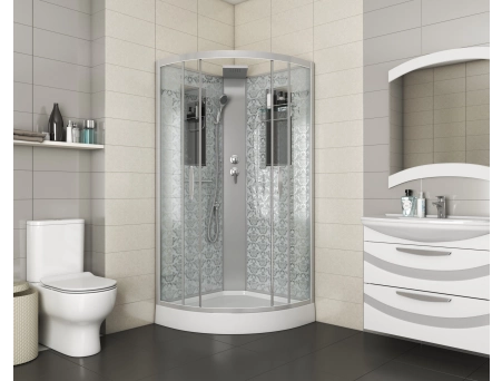 Душевая кабина Niagara Luxe NG-7715WBK 90x90 с низким поддоном, прозрачным стеклом 7715WBK - фото 2