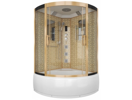Душевая кабина Niagara Luxe NG-7744G 120x120 с высоким поддоном, прозрачным стеклом 7744G