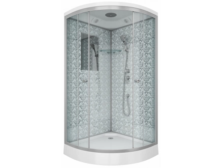 Душевая кабина Niagara Luxe NG-7701W 90x90 с низким поддоном, прозрачным стеклом 7701W