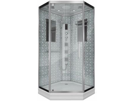 Душевая кабина Niagara Luxe NG-7717W 100x100 с низким поддоном, прозрачным стеклом 7717W