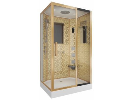 Душевая кабина Niagara Luxe NG-7711GR 90x120 с низким поддоном, прозрачным стеклом 7711GR