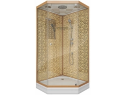 Душевая кабина Niagara Luxe NG-7701DG 90x90 низкий поддон, прозрачное стекло