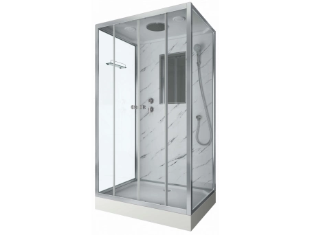 Душевая кабина Niagara Luxe NG-7772QM 120x90 с низким поддоном, прозрачным стеклом 7772QM