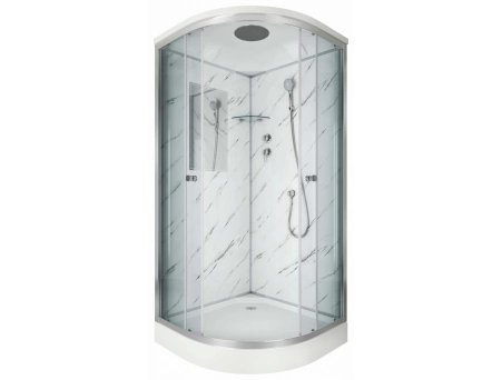 Душевая кабина Niagara Luxe NG-7702M 100x100 с низким поддоном, прозрачным стеклом 7702M