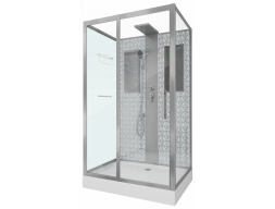 Душевая кабина Niagara Luxe NG-7711WBK 90x120 низкий поддон, прозрачное стекло