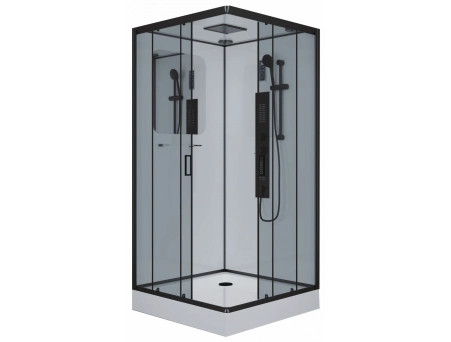 Душевая кабина Niagara Premium NG-6901-01GQ Black 90x90 с низким поддоном, тонированным стеклом 69010134GQBLACK