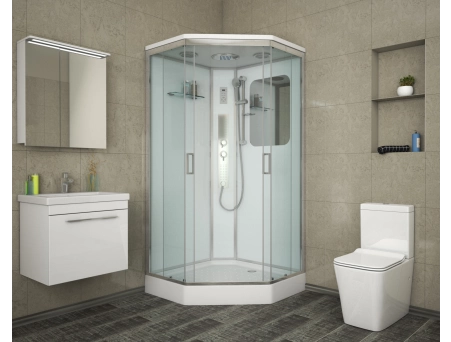 Душевая кабина Niagara Premium NG-6001-01GD 90x90 с низким поддоном, прозрачным стеклом 60010114GD - фото 2