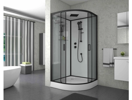 Душевая кабина Niagara Premium NG-6901-01 Black 90x90 с низким поддоном, тонированным стеклом 69010134BLACK - фото 2
