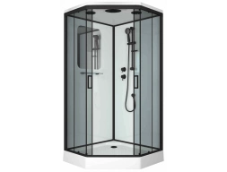 Душевая кабина Niagara Premium NG-6902-01D Black 100x100 низкий поддон, тонированное стекло
