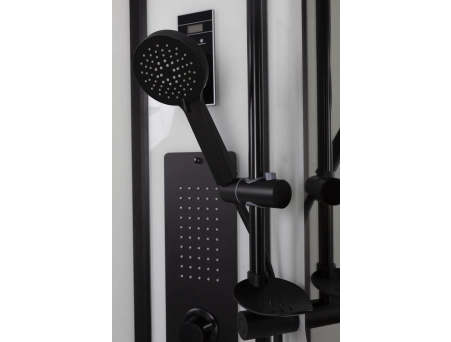 Душевая кабина Niagara Premium NG-6901-01GD Black 90x90 с низким поддоном, тонированным стеклом 69010134GDBLACK - фото 6