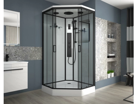 Душевая кабина Niagara Premium NG-6901-01GD Black 90x90 с низким поддоном, тонированным стеклом 69010134GDBLACK - фото 2