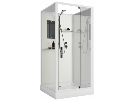 Душевая кабина Niagara Standart ST90/15Q/BK 90x90 низкий поддон, прозрачное стекло