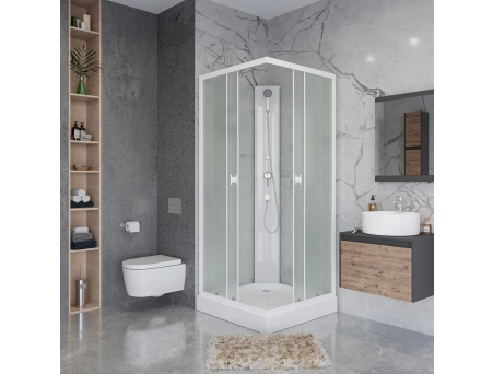 Душевая кабина Niagara Promo P90/13Q/MT/BK 90x90 с низким поддоном, матовым стеклом - фото 2