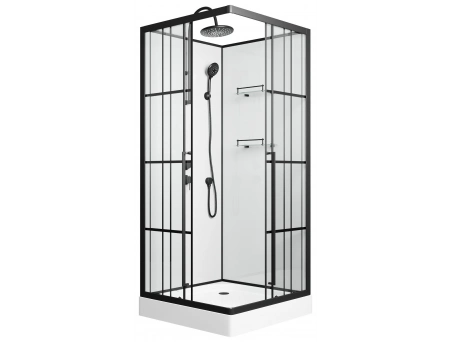 Душевая кабина Niagara Standart ST100/15QL/KL/BKT 100x100 с низким поддоном, прозрачным стеклом