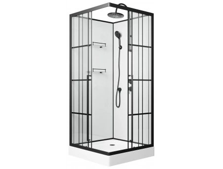 Душевая кабина Niagara Standart ST100/15QR/KL/BKT 100x100 с низким поддоном, прозрачным стеклом
