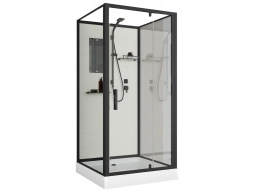 Душевая кабина Niagara Standart ST80/15Q/BL/BK 80x80 низкий поддон, прозрачное стекло