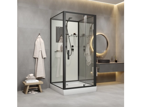 Душевая кабина Niagara Standart ST80/15Q/BL/BK 80x80 с низким поддоном, прозрачным стеклом - фото 4