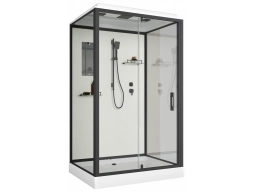 Душевая кабина Niagara Standart ST100/80/15Q/BL 100x80 низкий поддон, прозрачное стекло