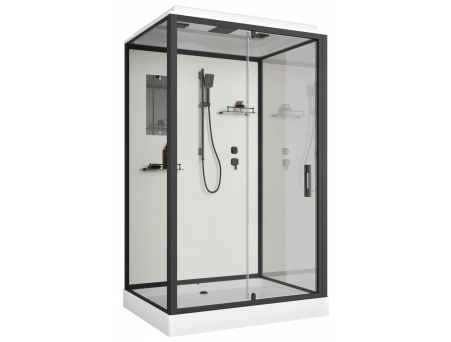 Душевая кабина Niagara Standart ST120/90/15Q/BL 120x90 с низким поддоном, прозрачным стеклом
