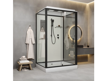 Душевая кабина Niagara Standart ST120/90/15Q/BL 120x90 с низким поддоном, прозрачным стеклом - фото 4