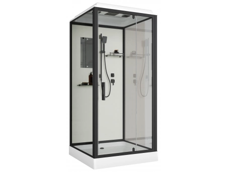 Душевая кабина Niagara Standart ST80/15Q/BL 80x80 с низким поддоном, прозрачным стеклом