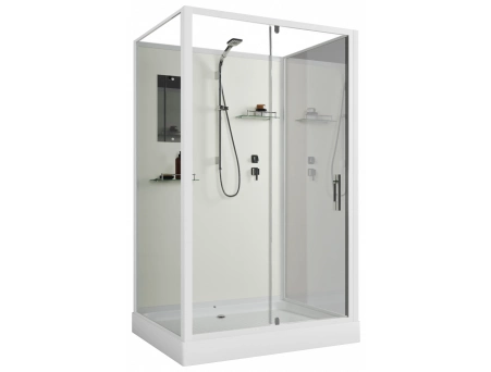 Душевая кабина Niagara Standart ST100/80/15Q/BK 100x80 с низким поддоном, прозрачным стеклом