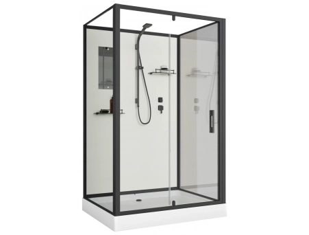 Душевая кабина Niagara Standart ST120/90/15Q/BL/BK 120x90 с низким поддоном, прозрачным стеклом