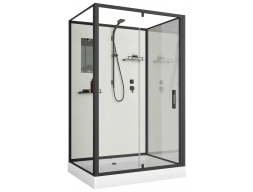 Душевая кабина Niagara Standart ST100/80/15Q/BL/BK 100x80 низкий поддон, прозрачное стекло