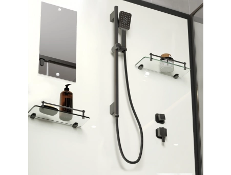 Душевая кабина Niagara Standart ST100/80/15Q/BL/BK 100x80 с низким поддоном, прозрачным стеклом - фото 9