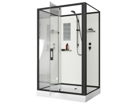 Душевая кабина Niagara Standart ST100/80/15Q/BL/BK 100x80 с низким поддоном, прозрачным стеклом - фото 2