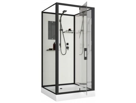 Душевая кабина Niagara Standart ST100/15Q/BL/BK 100x100 с низким поддоном, прозрачным стеклом - фото 2