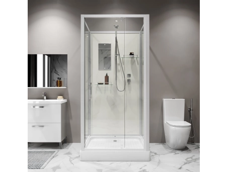 Душевая кабина Niagara Standart ST100/15Q/BK 100x100 с низким поддоном, прозрачным стеклом - фото 5