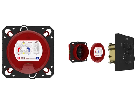 Смеситель для душа встраиваемый Vincea VSCV-321T-MMB двухфункциональный, термостатический, черный - фото 4