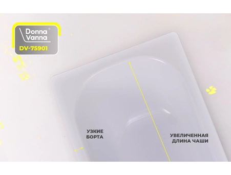 Стальная ванна ВИЗ Donna Vanna 170x70 белая орхидея (с ножками) DV-75901 - фото 6