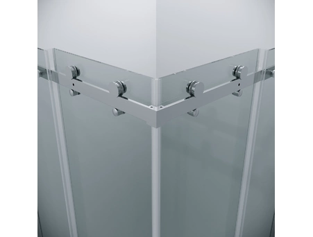 Душевой уголок Grossman Classic 100х100 с хромированным профилем, прозрачным стеклом 300.K33.04.1010.10.00 - фото 10