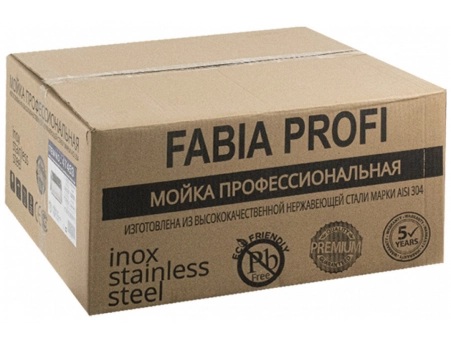 Кухонная мойка Fabia Profi 60503 60x50 из нержавеющей стали (с раздвижной корзиной, сифоном, ковриком) - фото 13