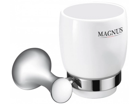 Стакан Magnus 85005 керамический, хром